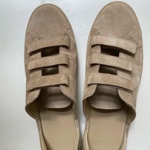 Freda Salvador neutral suede Libby D’Orsay sneaker